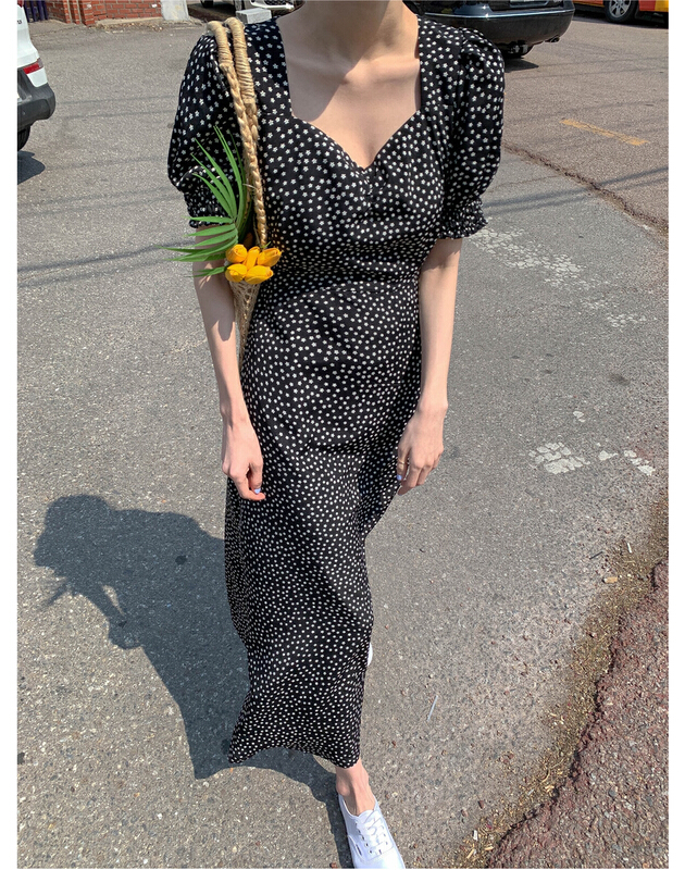 New in early summer! [timely rain] Han Feng ins vintage dress 64759# WPL