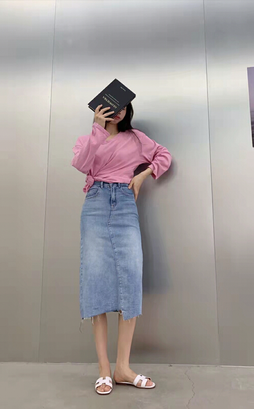 goods in stock! [1980] Korean irregular minority design lace denim skirt 62107# zyh