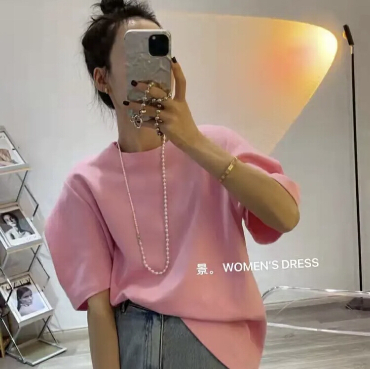 [noodles] Korean shoulder pad bubble sleeve short sleeve T-shirt 8906# ozq