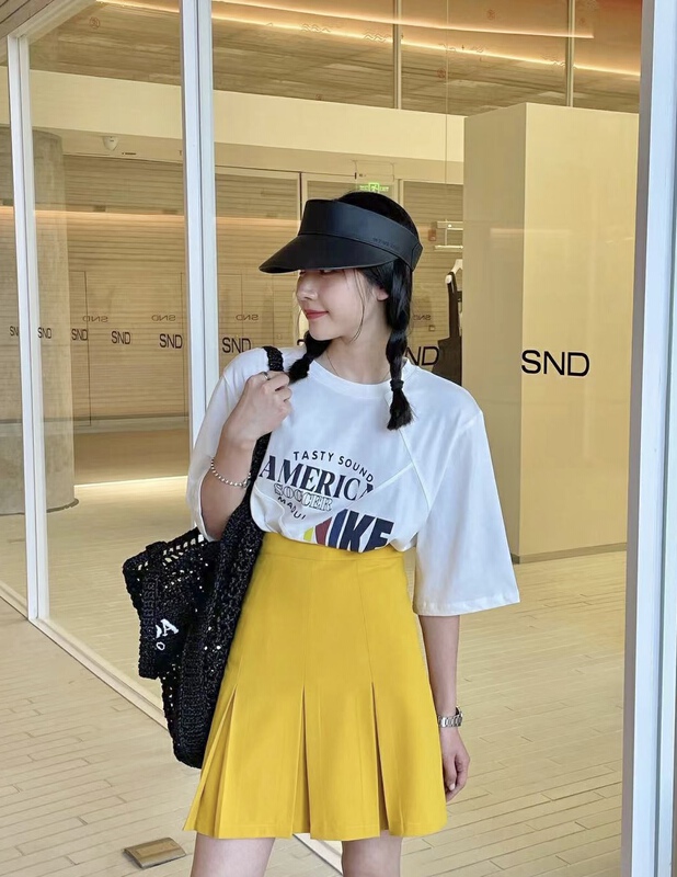 [July] high waist pleated versatile skirt 7114# zxx