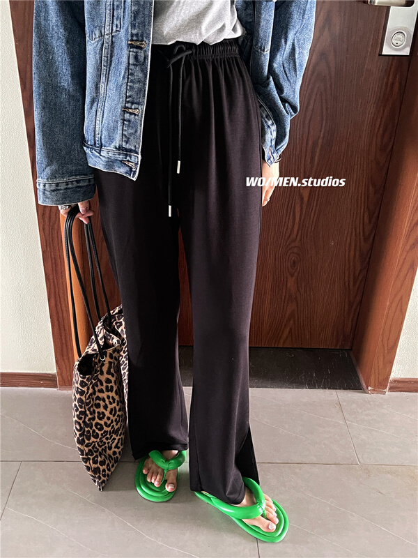 New year in early spring! [Wo / men] Elastic Waist Wide Leg comfortable casual pants 3305-1# zxl