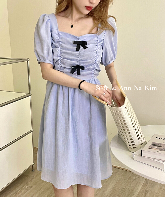 [Mi Xiang] ladies' Slim dress (with waist rope) ys1-5321# hjy
