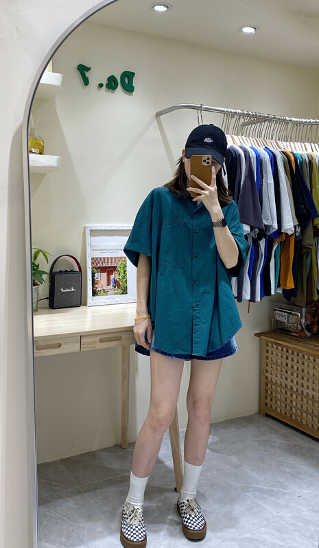 New in early summer! [da. 7] Korean loose Pocket Shirt 2510-1# LSL