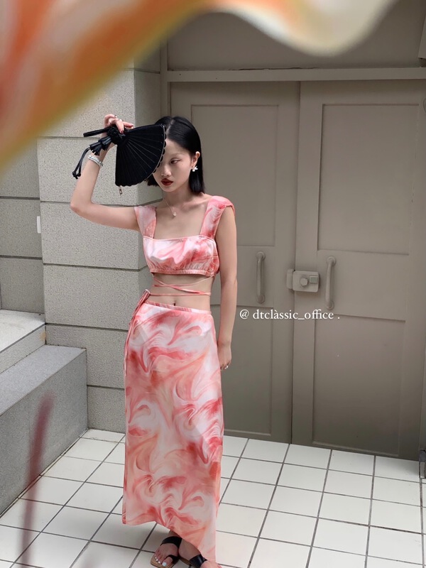 [DT class] elegant Satin slim Decor skirt 4720# XYJ