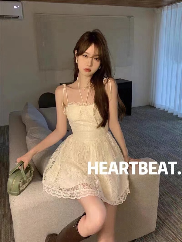 New in early summer! [Heartbeat] sexy hot girl suspender lace dress 3153# HBx