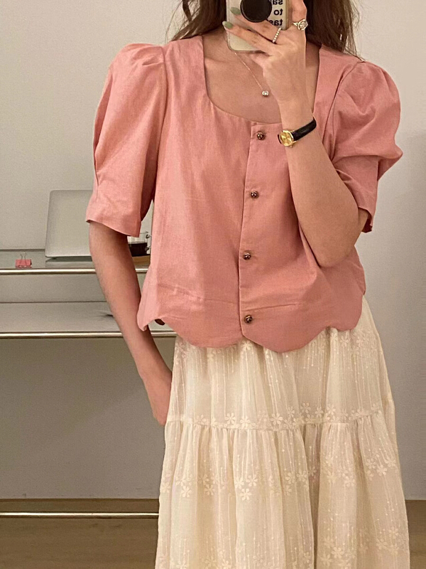 [tototellme] Korean simple and versatile shirt 24117# HBx