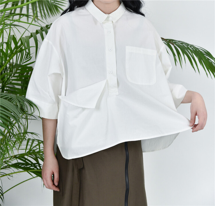 [three and two out] single breasted clean comfortable shirt 99021# L