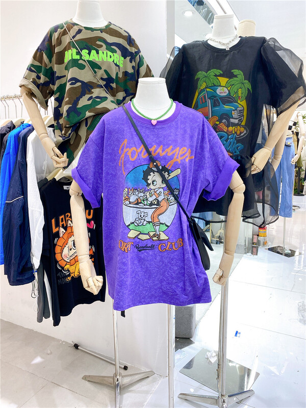 [more] Korean loose cartoon short sleeved T-shirt (T-shirt only) 88136# ozq