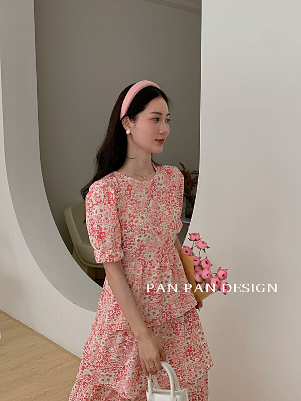 [Panpan] Korean floral cake dress 8282# cqw