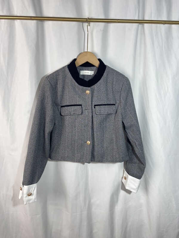New in early summer! [Yi show shop] color matching small fragrance fashion short coat 1128# Cl