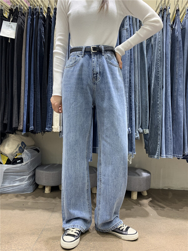New year in early spring! [IEZ] Korean straight skinny jeans (without belt) 76039# zyh