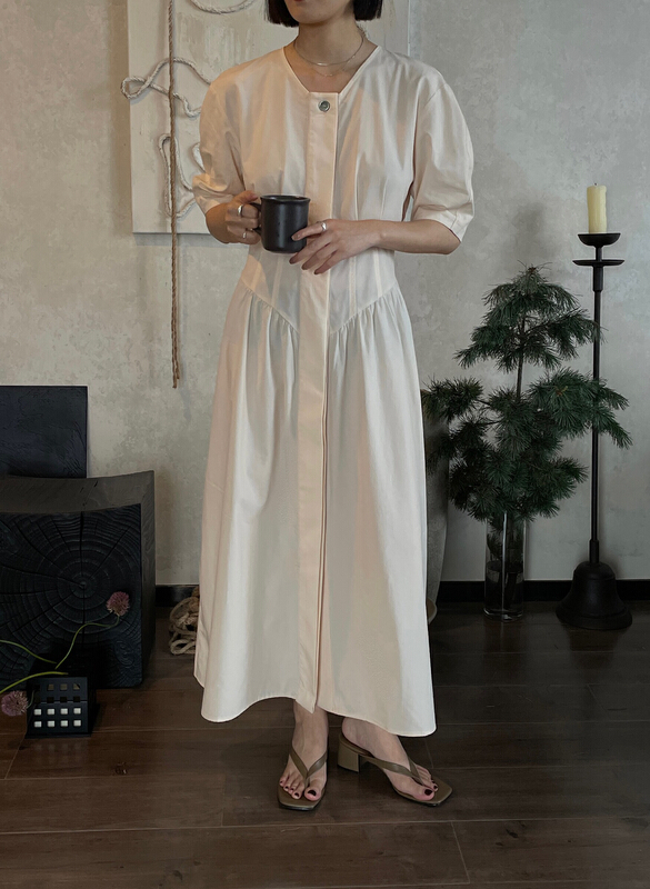 New in early summer! [Hello September] Korean short sleeve net color loose dress m2451# CLS