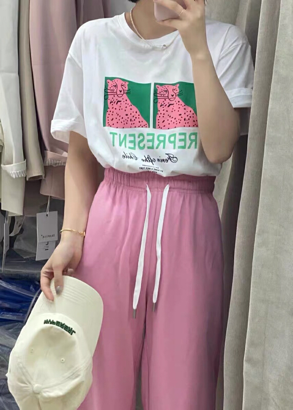 [Yingquan she] Korean version of versatile tiger short sleeve T-shirt 5243# XYY