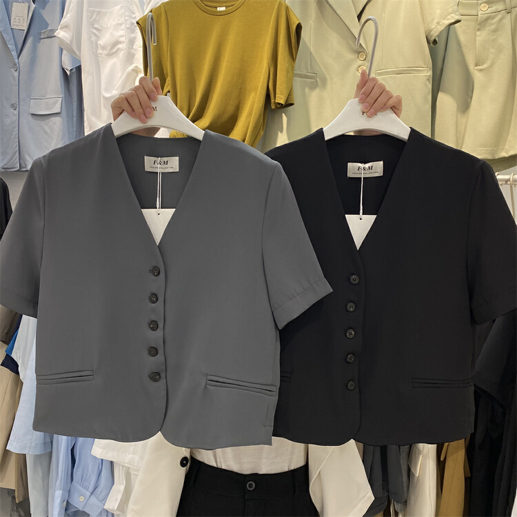 [FM] Korean style texture breasted fashionable suit 6866# CLS