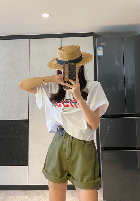 [XOXO] Korean solid color versatile denim shorts 22017# cqw