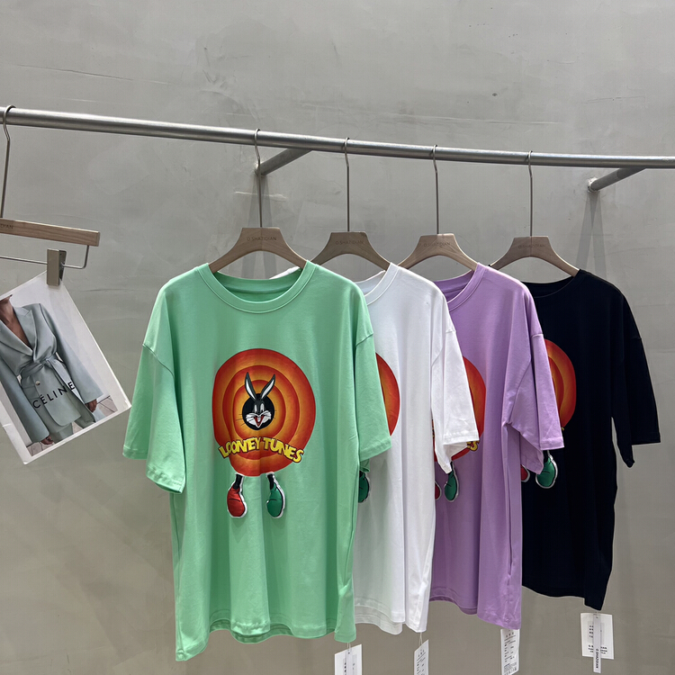 New in early summer! [o.shazidian] Korean loose cartoon printed short sleeve T-shirt 88023# CSX