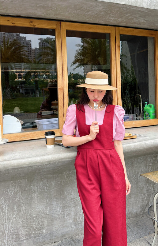[m-canvas] Korean version bubble sleeve shirt t8200-1# lwy