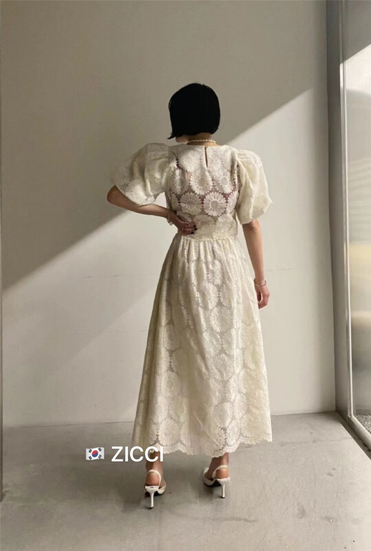goods in stock! New in early summer! [zicci] Korean hollow out blouse + design sense versatile skirt suit 106675# lwy