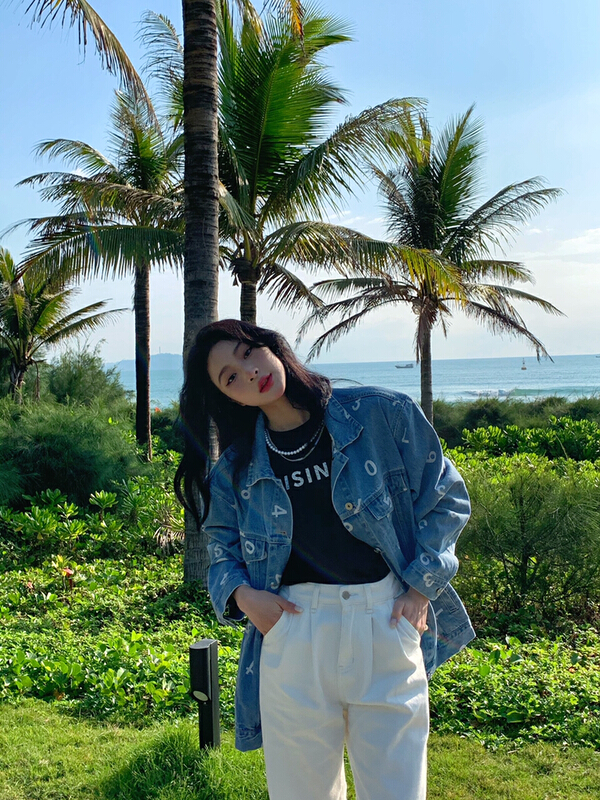 New year in early spring! [u say] Korean Vintage loose denim jacket 62238-1# LSL