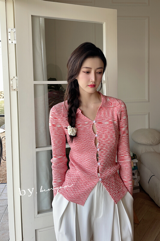 [benyan] small Lapel design ins sweater 3162# zxx