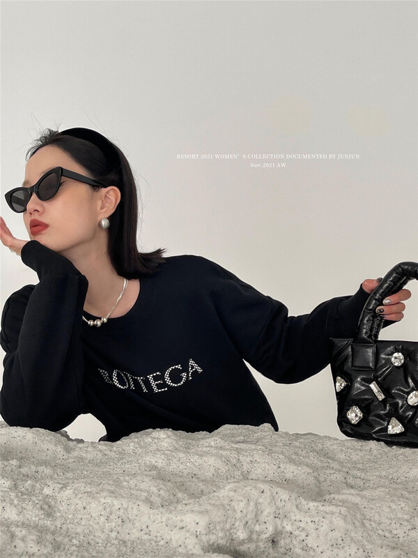 [DT class] round neck Pullover loose sweater ys1-4236# jhy