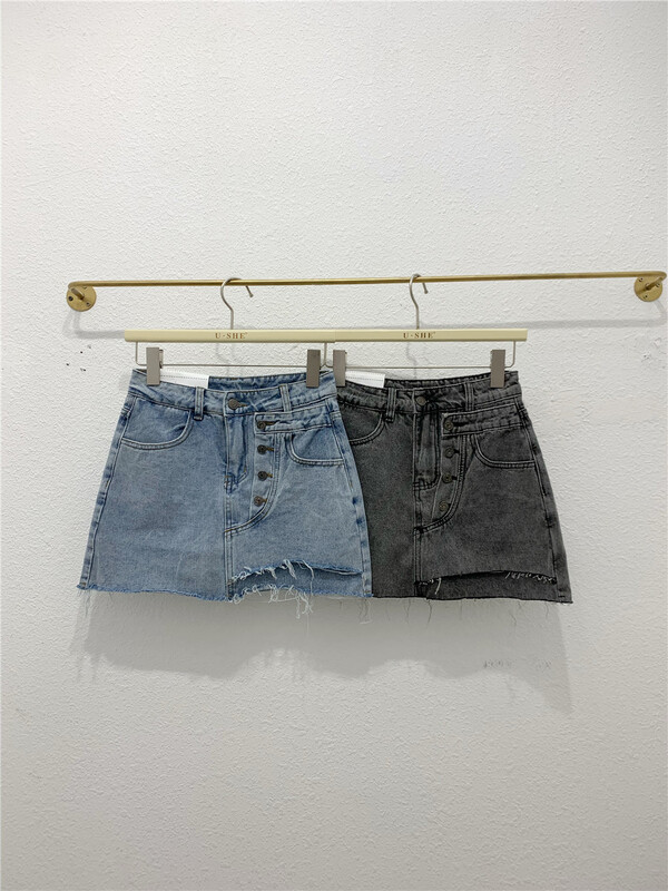 [u.she] Korean casual slim denim skirt 39118# cqw
