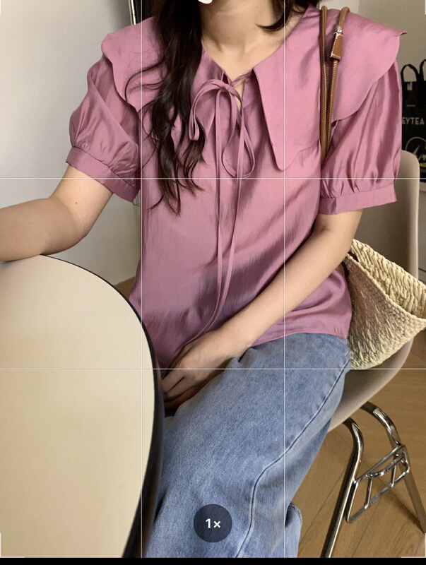 [thirten thirteen] doll neck temperament fashion blouse 1676# XYY