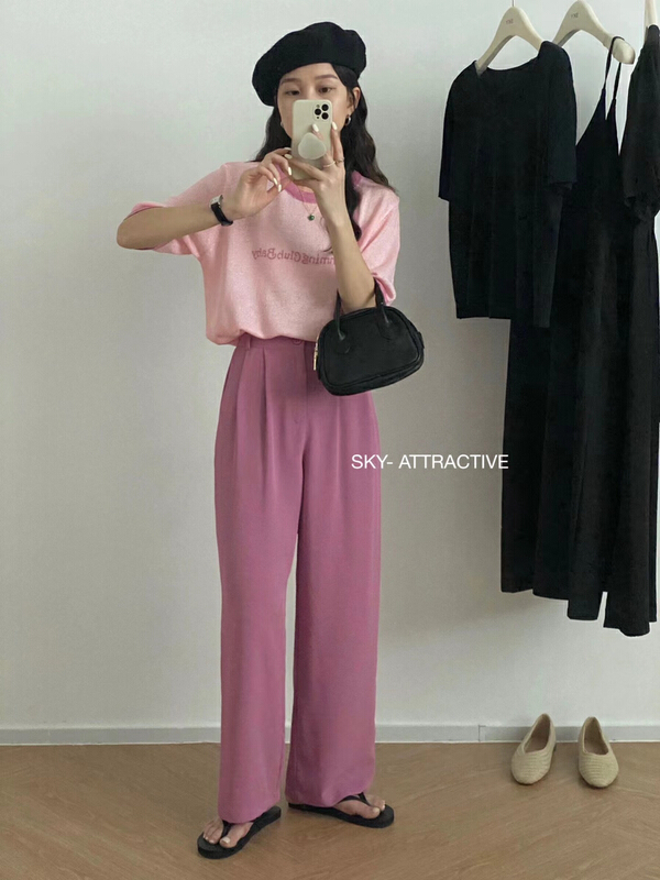 New in early summer! [sky] simple and versatile pants 9619# HBx