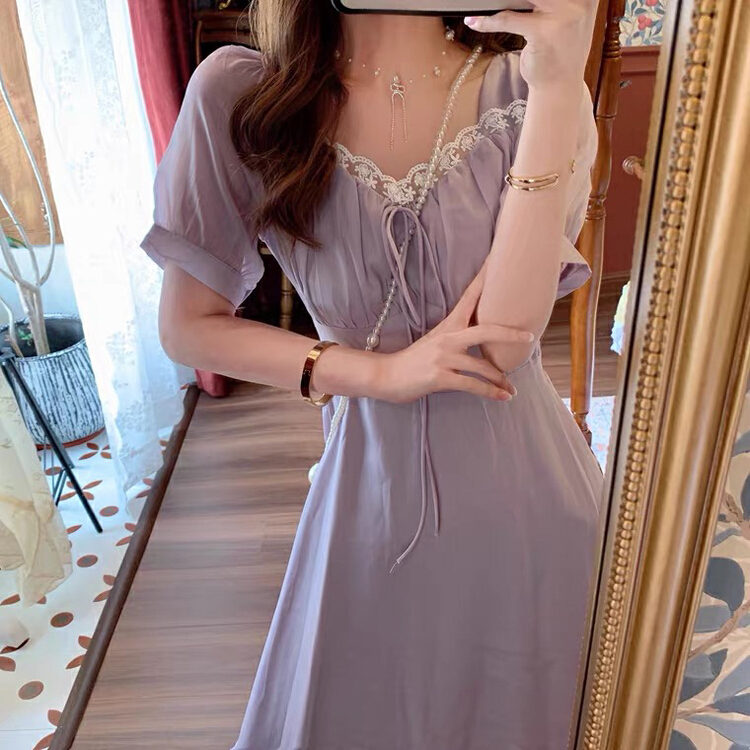 [L.L studio] temperament design waist closing dress 77135# PCZ