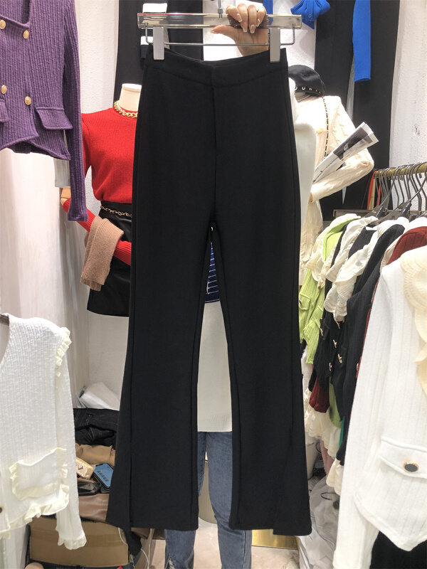 New year in early spring! [FF. Studio] Korean pure color micro horn casual pants 089# ozq
