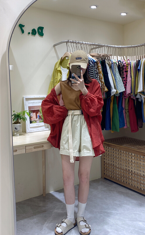 [da. 7] Korean loose sunscreen shirt 2595# LSL