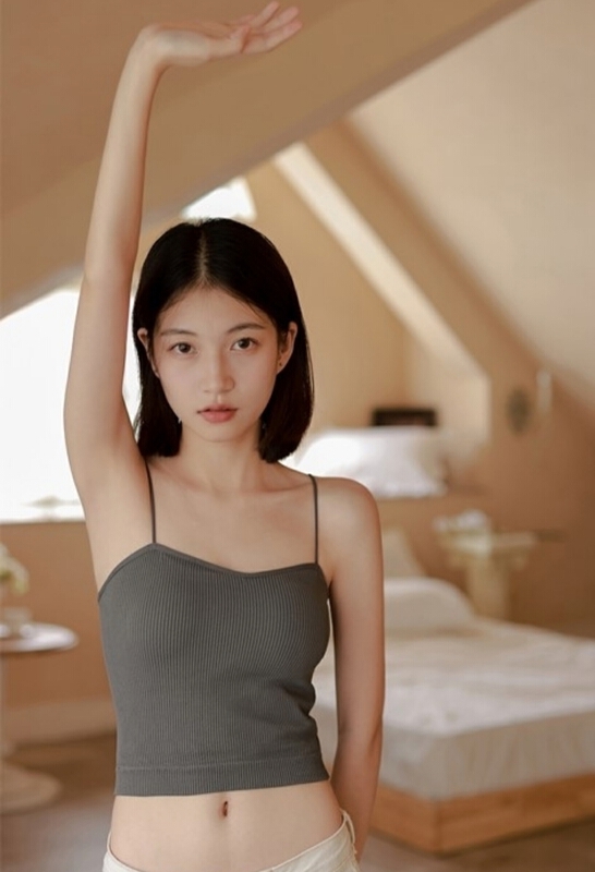 [inside] Korean version of simple small sling type fixed cup, breast pad and beautiful back underwear 82103-1# zxl