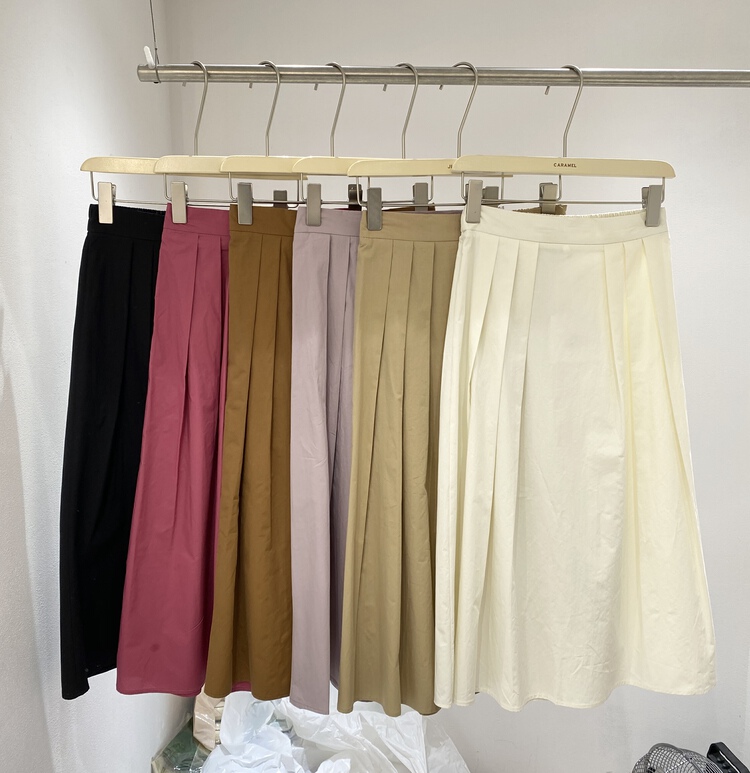New year in early spring! [Focus] high waist solid pleated skirt 21047# HBx