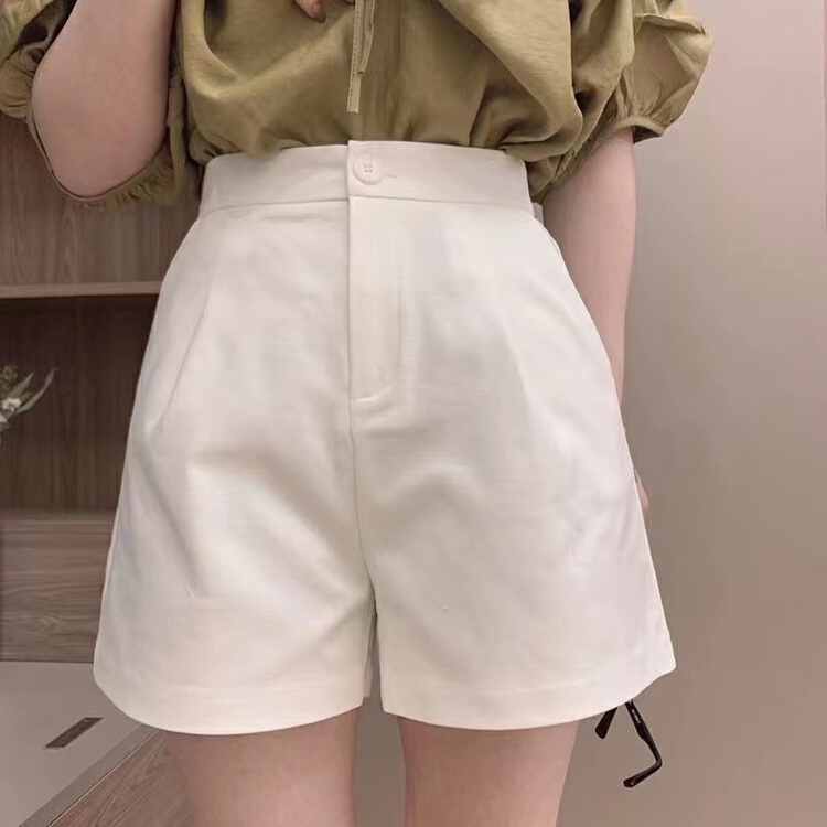 [Zhuozi] comfortable single button back waist elastic casual shorts 9009# hjy