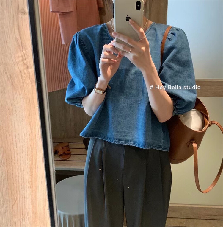 [hey Bella] fashionable Korean lace up shirt ys1-2602# ll