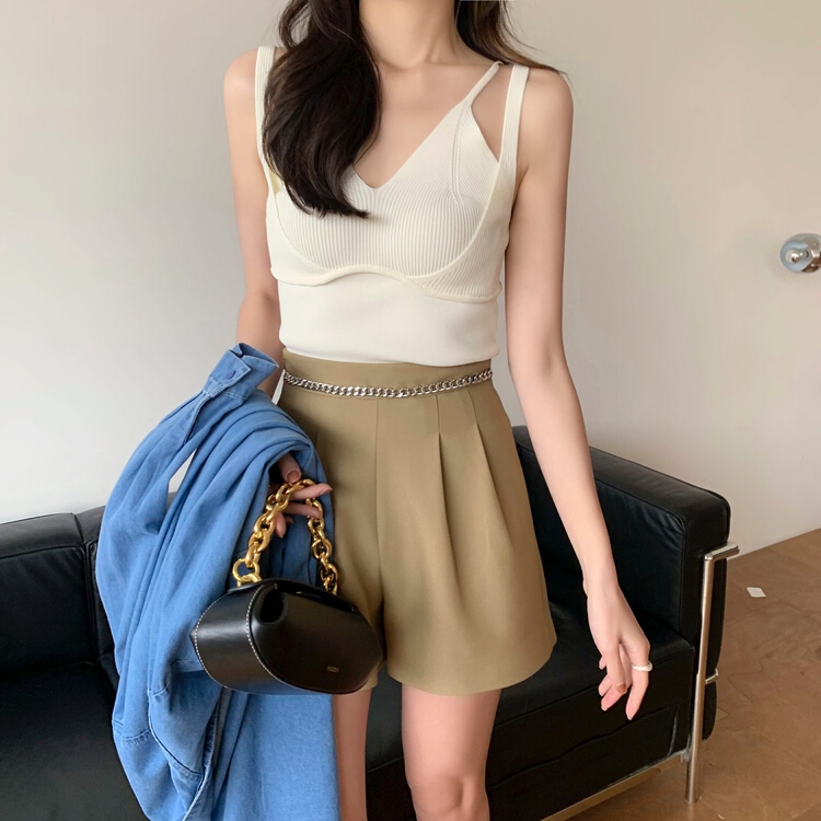 New year in early spring! [Hanna Hanna] slim elastic sling vest 6372# XJ