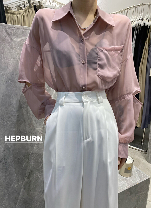 【HEPBURN 赫本】寬鬆純色百搭防曬衫  H2162#  L