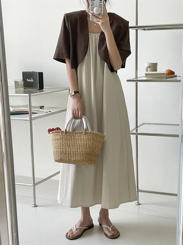 [m.five & seehol] Korean style fashion temperament suspender dress 7s912-1# CLS