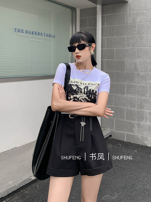 New in early summer! [Shufeng] fashionable, simple and slim casual shorts (with belt) 5908# LSL