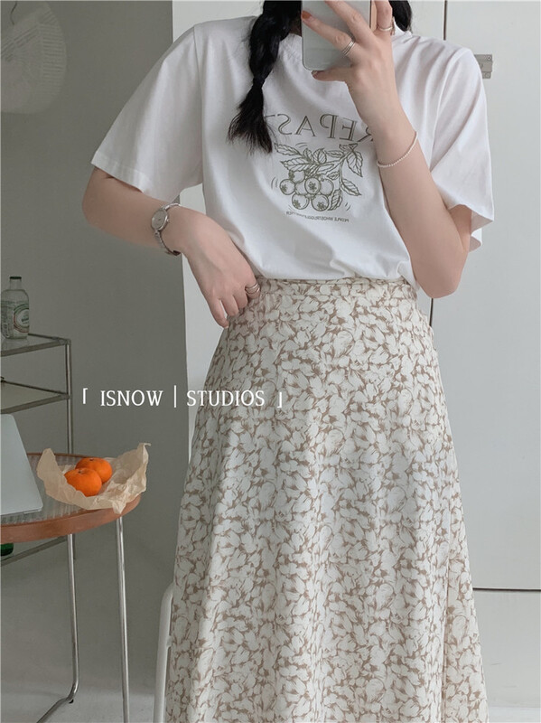 New in early summer! [I snow] Korean loose Casual Short Sleeve T-shirt 322288# WPL