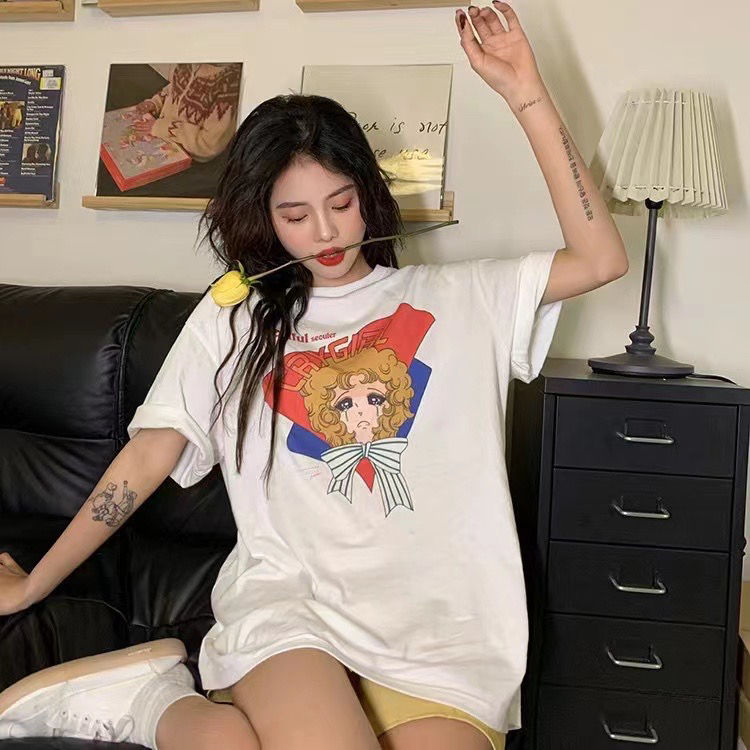 New in early summer! [j.2] 2022 new beautiful girl personality pattern short sleeve T-shirt 5537# LSW