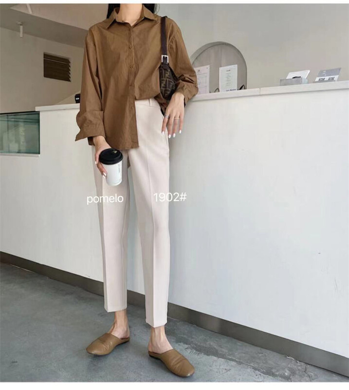New year in early spring! [grapefruit] simple 9-point versatile trousers 1902# hjy