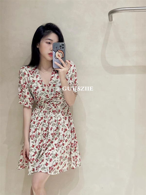 New in early summer! [Gu Shi] Korean version of best friend floral dress 3009# hjy