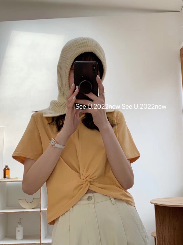 New year in early spring! [see u] V-neck comfortable Korean shirt 9132# L