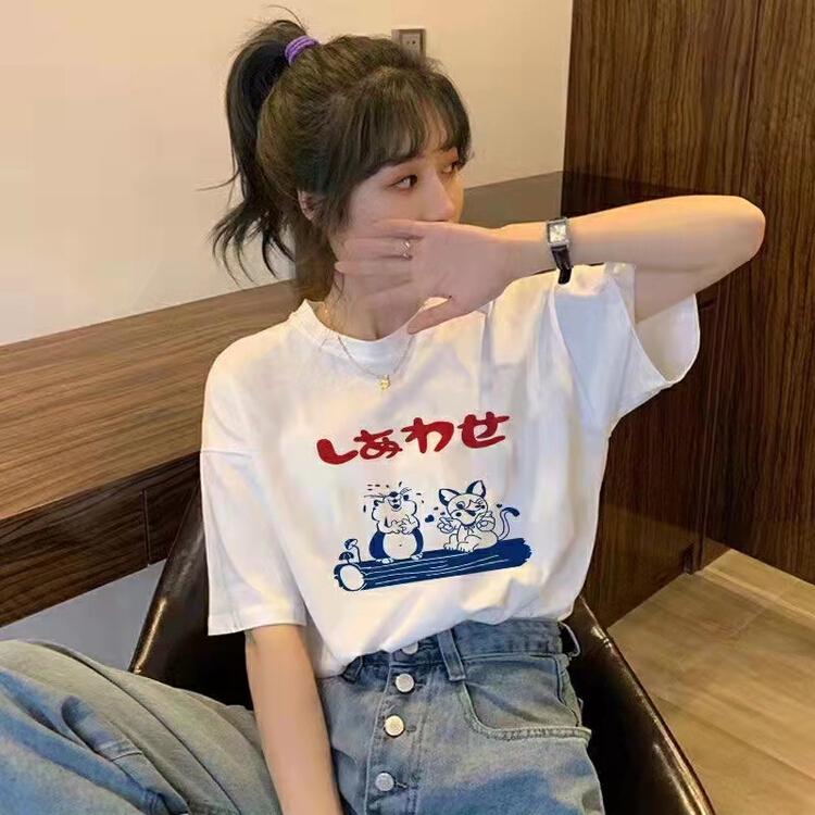 [3000 gold] round neck comfortable Korean Short Sleeve T-shirt 0081# ll