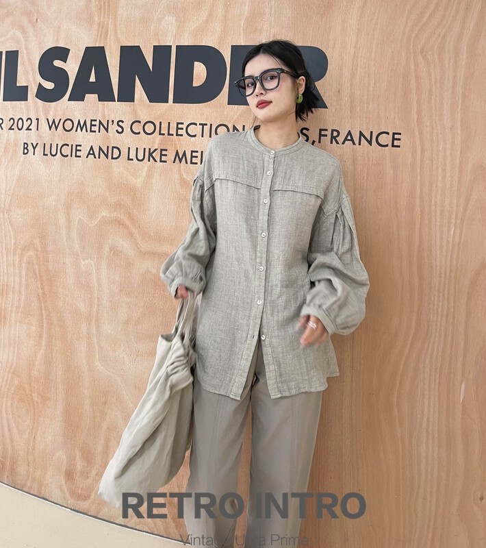 [Rin] Japanese Vintage loose shirt 21019# cqw