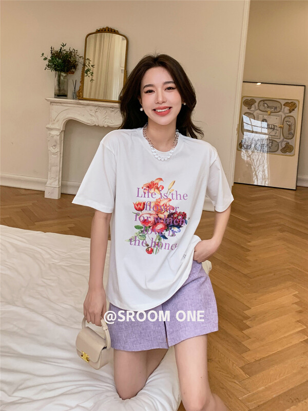 goods in stock! [s.room] artistic minority loose short sleeve T-shirt 8896# LSL