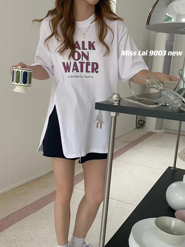 [HH & miss Lai] Korean print short sleeve T-shirt 9003# L