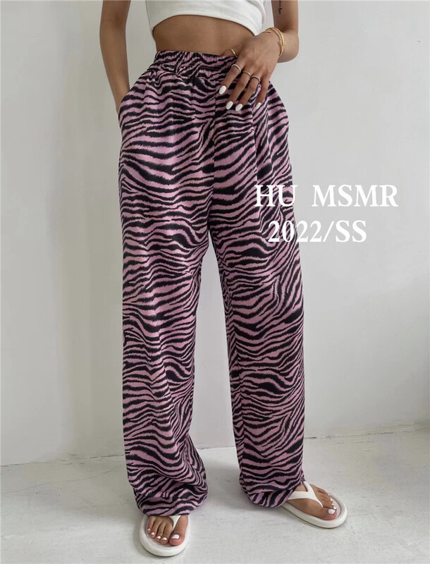 [Hu] Korean fashion zebra casual pants ys1-6333# zyh