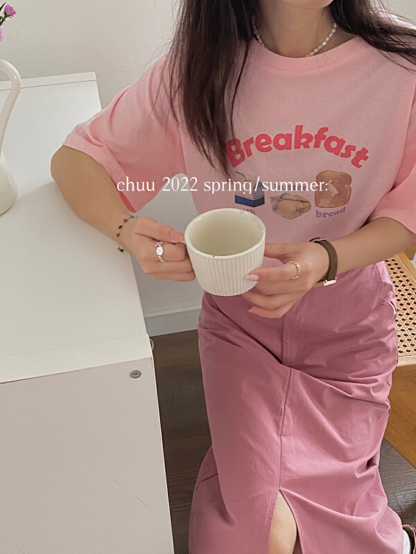 [chuu] simple casual and versatile short sleeve T-shirt 61188# HBx